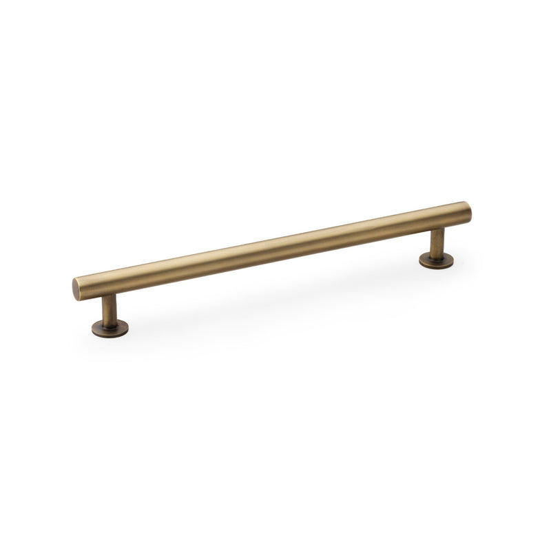 Alexander and Wilks Round T-Bar Cabinet Pull Handle - Antique Brass - 192mm - AW814-192-AB