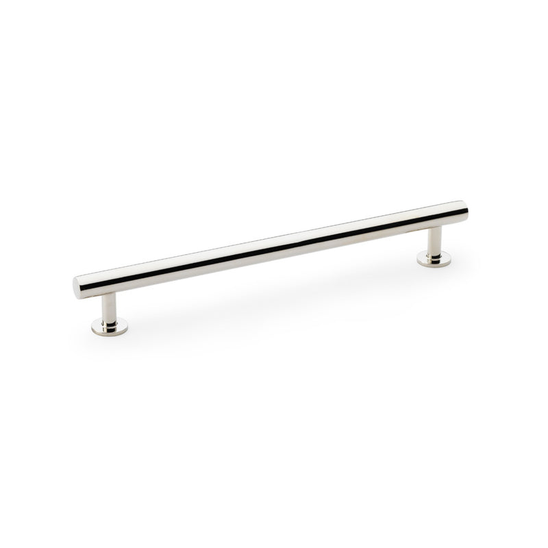 Alexander and Wilks Round T-Bar Cabinet Pull Handle - Polished Nickel - 192mm - AW814-192-PN