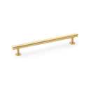 Alexander and Wilks Round T-Bar Cabinet Pull Handle - Satin Brass - 192mm - AW814-192-SB - Choice Handles