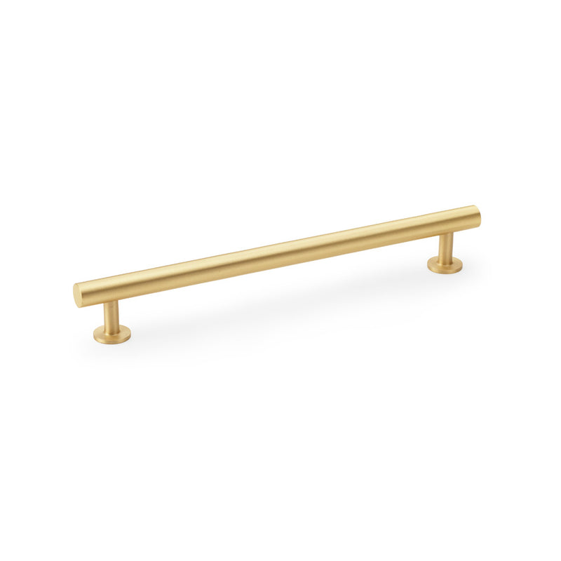 Alexander and Wilks Round T-Bar Cabinet Pull Handle - Satin Brass - 192mm - AW814-192-SB