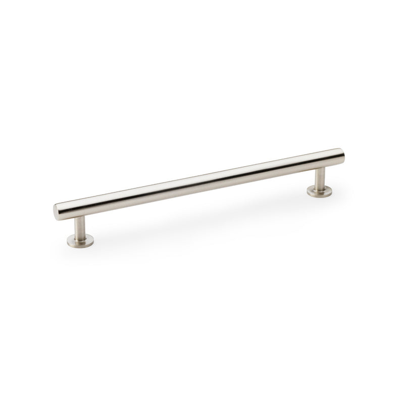 Alexander and Wilks Round T-Bar Cabinet Pull Handle - Satin Nickel - 192mm - AW814-192-SN
