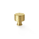 Alexander and Wilks Leila Hammered Cupboard Knob - Satin Brass - 30mm - AW816-30-SB - Choice Handles