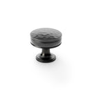 Alexander and Wilks - Lynd Hammered Cupboard Knob - Dark Bronze - 38mm - AW818-38-DBZ - Choice Handles