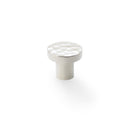 Alexander and Wilks - Hanover Hammered Cupboard Knob - Polished Nickel - 30mm - AW820-30-PN - Choice Handles