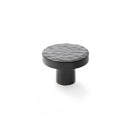 Alexander and Wilks - Hanover Hammered Cupboard Knob - Black - 38mm - AW820-38-BL - Choice Handles