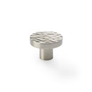 Alexander and Wilks - Hanover Hammered Cupboard Knob - Satin Nickel - 38mm - AW820-38-SN - Choice Handles