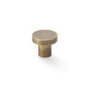 Alexander and Wilks Hanover Plain Cupboard Knob - Antique Brass - Knob 30mm - AW821-30-AB - Choice Handles