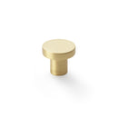 Alexander and Wilks Hanover Plain Cupboard Knob - Satin Brass - Knob 30mm - AW821-30-SB - Choice Handles