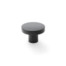 Alexander and Wilks Hanover Plain Cupboard Knob - Black - Knob 38mm - AW821-38-BL - Choice Handles