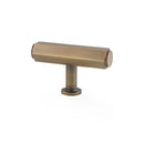 Alexander & Wilks Vesper Alexander and Wilks Hex  T-Bar Cabinet Knob - Antique Brass - AW829-55-AB - Choice Handles