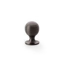 Alexander and Wilks - Caesar Cupboard Knob on Round Rose - Dark Bronze PVD - 25mm - AW832-25-DBZPVD - Choice Handles