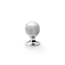 Alexander and Wilks - Caesar Cupboard Knob on Round Rose - Polished Chrome - 25mm - AW832-25-PC - Choice Handles