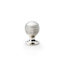 Alexander and Wilks - Caesar Cupboard Knob on Round Rose - Polished Nickel - 25mm - AW832-25-PN - Choice Handles