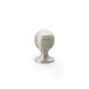 Alexander and Wilks - Caesar Cupboard Knob on Round Rose - Satin Nickel - 25mm - AW832-25-SN - Choice Handles