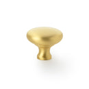 Alexander and Wilks  - Wade Round Cupboard Knob - Satin Brass - 38mm - AW836-38-SB - Choice Handles