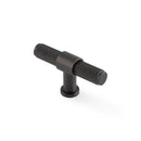 Alexander & Wilks Kingston Knurled T-Bar Cabinet Knob – Dark Bronze PVD – 80mm – AW838-80-DBZPVD