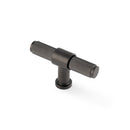 Alexander & Wilks Kingston Reeded T-Bar Cabinet Knob – Dark Bronze PVD – 80mm – AW838R-80-DBZPVD