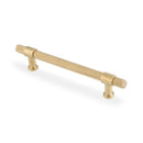 Alexander & Wilks Kingston Knurled Cabinet Pull Handle – Satin Brass PVD – 128mm Centres – AW839-128-SBPVD