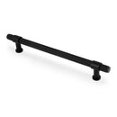 Alexander & Wilks Kingston Knurled Cabinet Pull Handle – Black – 224mm Centres – AW839-224-BL