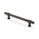 Alexander & Wilks Kingston Reeded Cabinet Pull Handle – Dark Bronze PVD – 128mm Centres – AW839R-128-DBZPVD