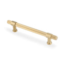 Alexander & Wilks Kingston Reeded Cabinet Pull Handle – Satin Brass PVD – 160mm Centres – AW839R-160-SBPVD