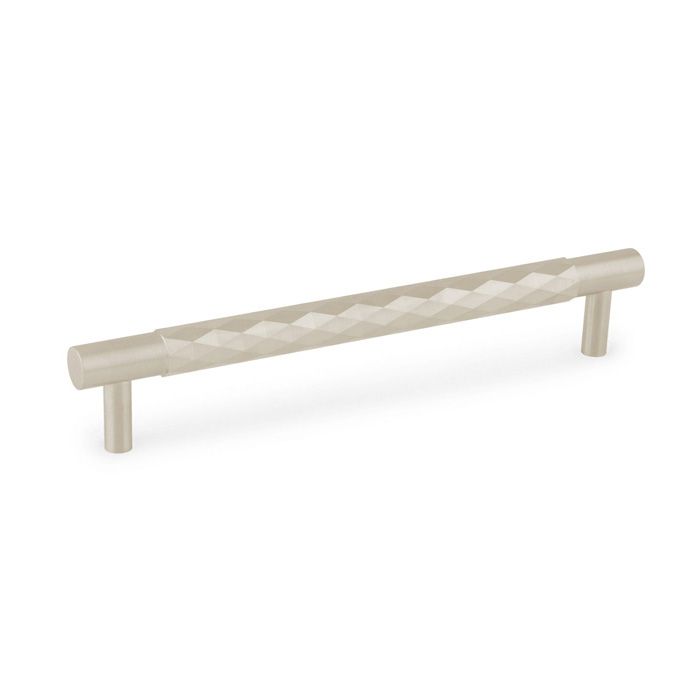 Alexander & Wilks Diamond Cut Cabinet Pull - 160mm C/C - Satin Nickel - AW846-160-SN - Choice Handles