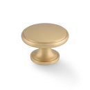 Alexander and Wilks - Cambridge Round Cupboard Knob - Satin Brass - AW849-38-SB - Choice Handles