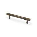 Alexander & Wilks - Washington Reeded End Cabinet Pull-Antique Brass-128mm - AW854R-128-AB - Choice Handles