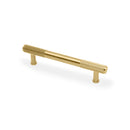 Alexander & Wilks - Washington Reeded End Cabinet Pull-Satin Brass PVD-128mm - AW854R-128-SBPVD - Choice Handles