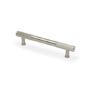 Alexander & Wilks - Washington Reeded End Cabinet Pull-Satin Nickel-128mm - AW854R-128-SN - Choice Handles