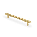Alexander & Wilks - Washington Reeded End Cabinet Pull-Satin Brass PVD-160mm - AW854R-160-SBPVD - Choice Handles