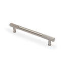 Alexander & Wilks - Washington Reeded End Cabinet Pull-Satin Nickel-160mm - AW854R-160-SN - Choice Handles