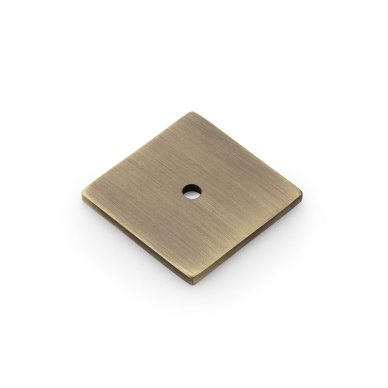 Alexander and Wilks Quantock Square Backplate - Antique Brass - AW893-38-AB - Choice Handles