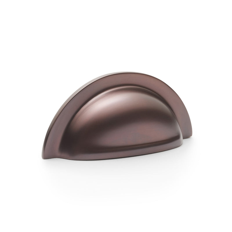 Alexander and Wilks Bardom Ridged Cabinet Cup Pull - Dark Bronze - AW903DBZ - Choice Handles