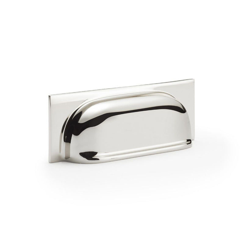 Alexander and Wilks -  Quantock Cup Pull Handle - Polished Nickel PVD - Centers 96mm - AW905PNPVD