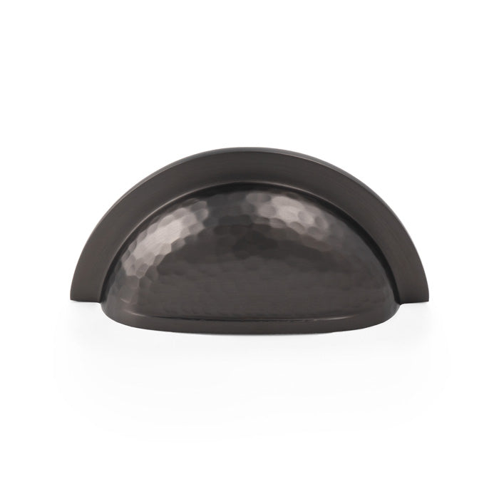 Alexander and Wilks - Bardom Hammered Ridged Cup Pull - Dark Bronze - AW912DBZ - Choice Handles