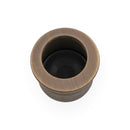 Alexander and Wilks - Round Sliding Door Finger Edge Pull-Antique Brass - AW992AB - Choice Handles