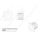 Alexander and Wilks - Sliding Door Finger Edge Pull (Square) Dark Bronze PVD - AW993DBZPVD - Choice Handles