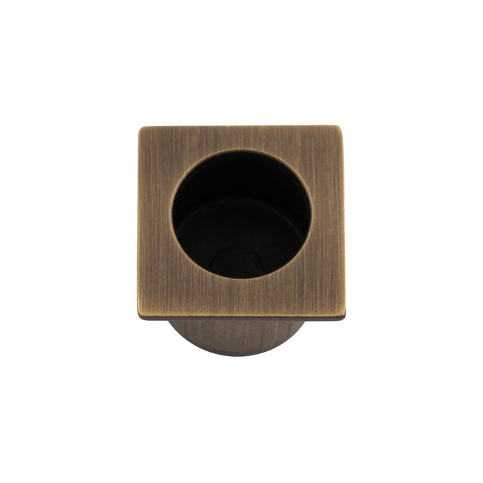 Alexander and Wilks - Sliding Door Finger Edge Pull (Square) Antique Brass - AW993AB