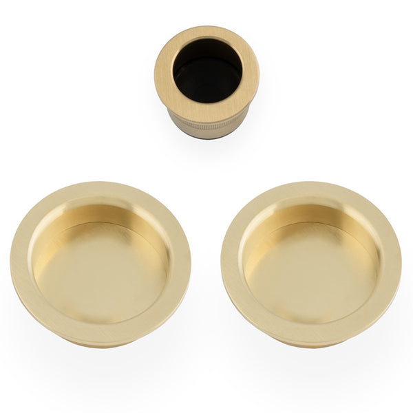 Alexander and Wilks - Sliding door pull kit - Satin Brass PVD - AW994SBPVD