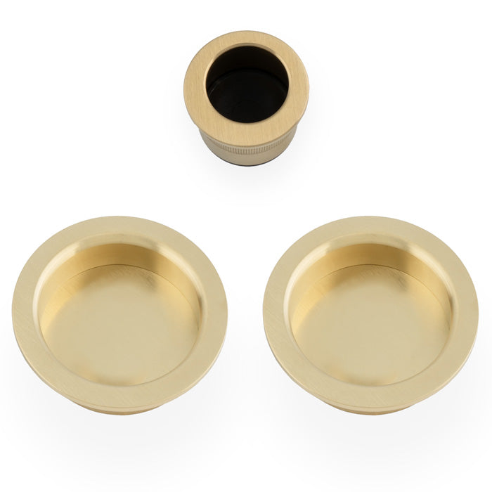 Alexander and Wilks - Sliding door pull kit - Satin Brass PVD - AW994SBPVD
