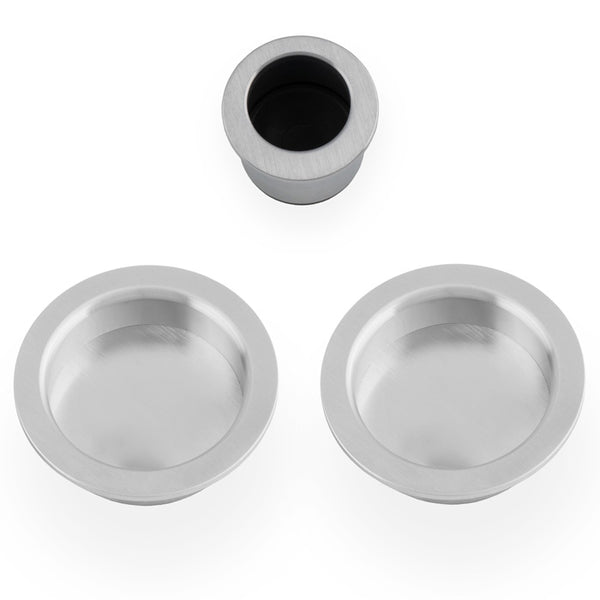 Alexander and Wilks - Sliding door pull kit - Satin Chrome - AW994SC - Choice Handles