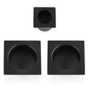 Alexander and Wilks - Square sliding door pull kit - Black - AW995BL - Choice Handles