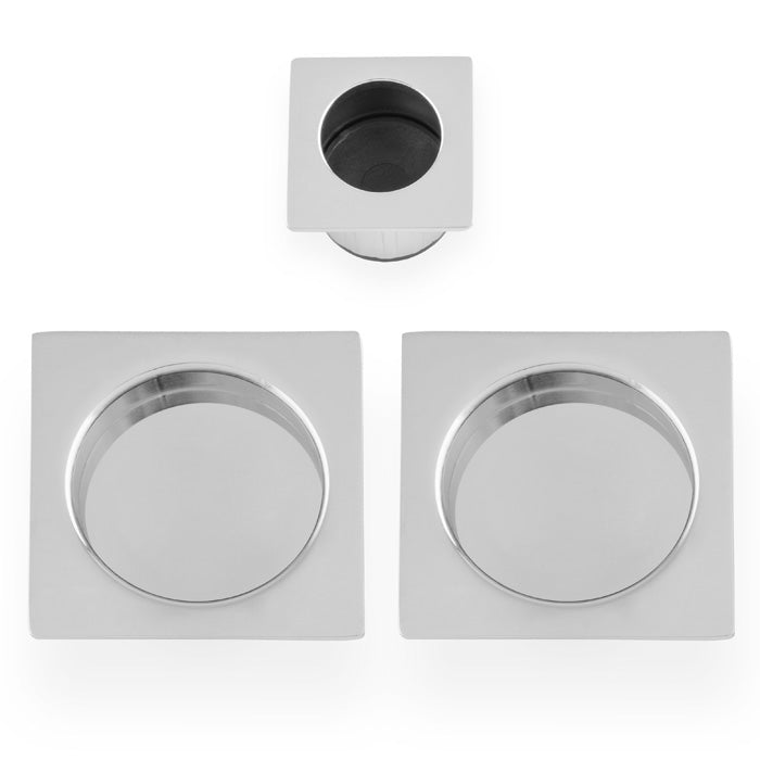 Alexander and Wilks - Square sliding door pull kit - Polished Chrome - AW995PC - Choice Handles