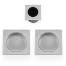 Alexander and Wilks - Square sliding door pull kit - Satin Chrome - AW995SC - Choice Handles