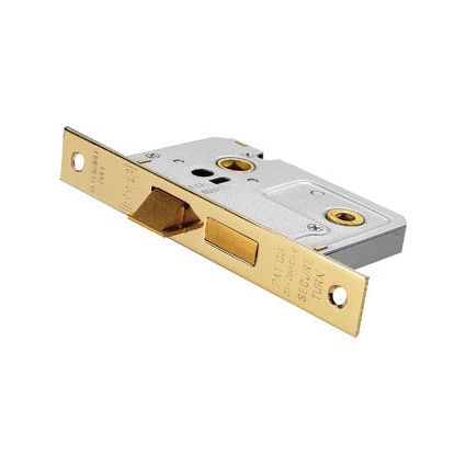 Eurospec - Easi-T Residential Bathroom Lock 65mm  - Electro Brassed - BAE5025EB - Choice Handles