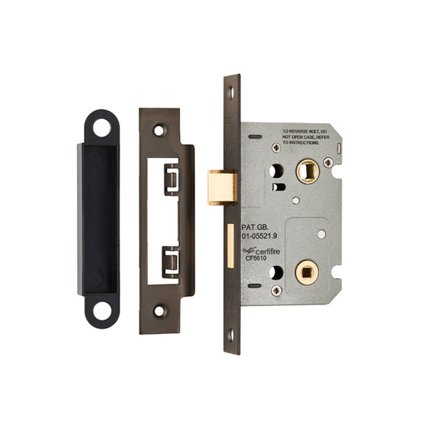 Eurospec - Easi-T Residential Bathroom Lock 65mm - Matt Bronze - BAE5025MBRZ - Choice Handles