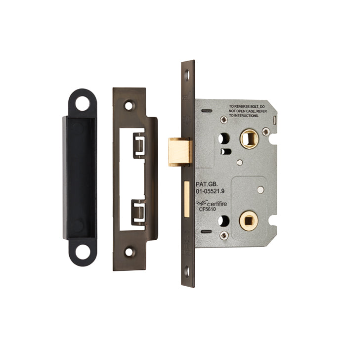 Eurospec - Easi-T Residential Bathroom Lock 65mm - Matt Bronze - BAE5025MBRZ - Choice Handles
