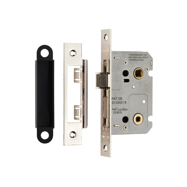 Eurospec - Easi-T Residential Bathroom Lock 65mm  - Nickel Plate - BAE5025NP - Choice Handles
