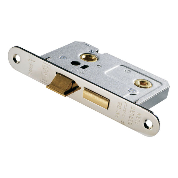 Eurospec - Easi-T Residential Bathroom Lock 65mm Radius - Satin Nickel - BAE5025SN/R - Choice Handles